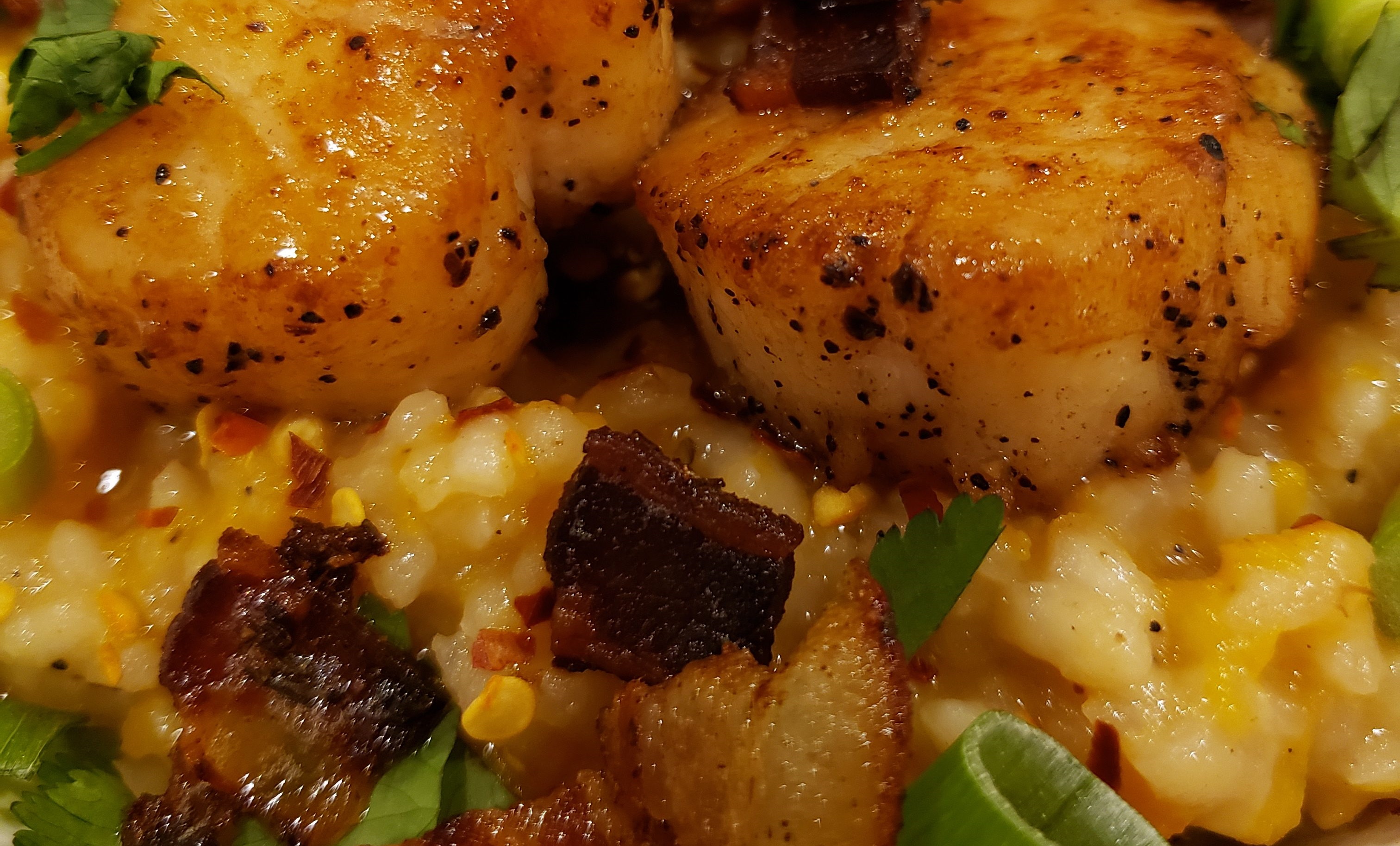 Butternut Squash Risotto with Pan Seared Scallops